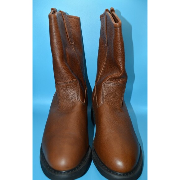 Wolverine DuraShocks Work Boots Sz 12 EW Brown Leather Steel Toe Slip Resistant - Picture 3 of 6